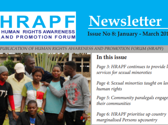 Eigth Issue of the HRAPF Newsletter