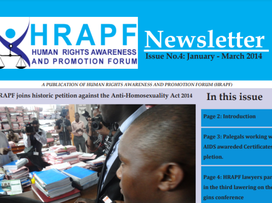 Fourth issue of HRAPF Newsletter