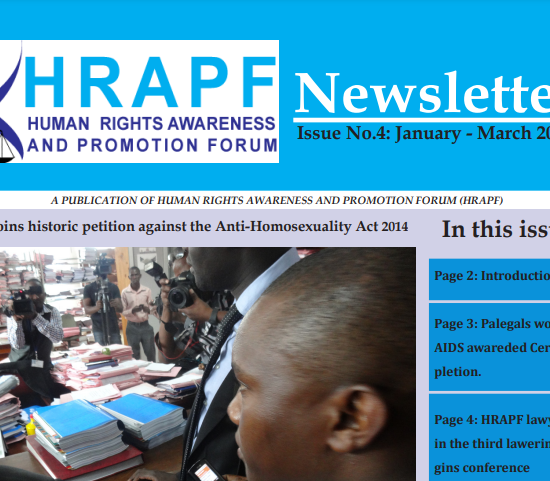 Fourth issue of HRAPF Newsletter