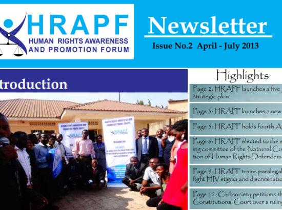 HRAPF Newsletter Second Issue 2013