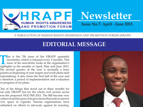 Seventh Issue of the HRAPF Newsletter
