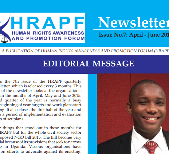 Seventh Issue of the HRAPF Newsletter