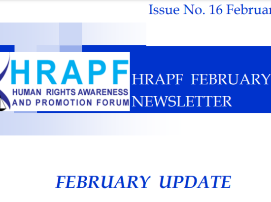 Sixteenth Issue of the HRAPF Newsletter