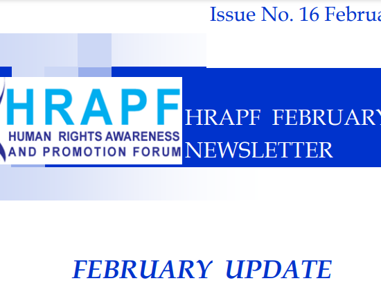Sixteenth Issue of the HRAPF Newsletter