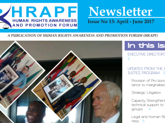 Thirteenth issue of the HRAPF Newsletter