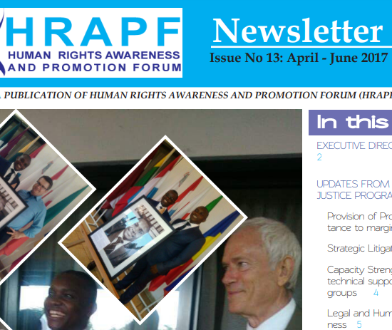 Thirteenth issue of the HRAPF Newsletter