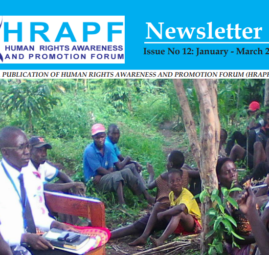 Twelfth issue of the HRAPF Newsletter January – March 2017